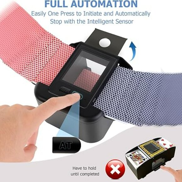 NEW 1-2 Decks Rechargeable Automatic Card Shuffler with Auto& Manual Mode - Picture 7 of 8